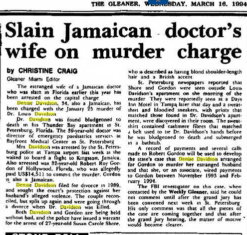 gleaner violence leo cisneros jamaica denise story she jamaican tag alleged believed reportedly cheating according relationship doctor him there